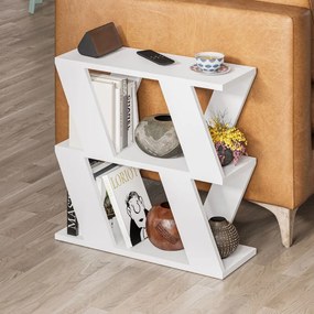 Tavolino da Soggiorno Laterale 57x60x22 cm in MDF Lazena Bianco...