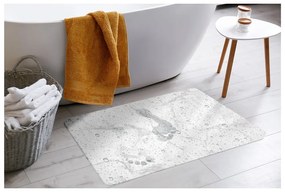 Tappetino da bagno bianco e grigio in terra di diatomee 50x70 cm Aqua - douceur d'intérieur