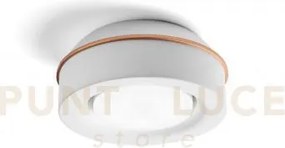 Ellade lampada da soffitto 1 luce attacco gx53 in gesso bianco con ...