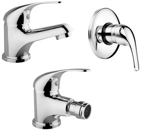 Set rubinetti lavabo bidet e incasso doccia serie Italia