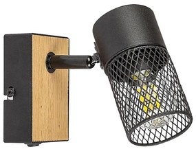 Rabalux 71151 - Faretto da parete METTA 1xE14/40W/230V quercia