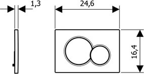 Geberit 115.770.KA.5 - Pulsante di scarico Sigma01 Round 24,6x16,4 cm cromato