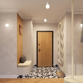 Plafoniera color crema con paralume in vetro ø 12 cm Orbital – Sollux