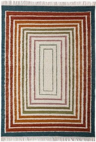 Tappeto in bouclé di lana tessuto a mano Frame