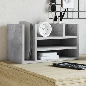 Organizer Scrivania Grigio Cemento 44,5x24x25 Legno Multistrato /