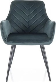Sedia Fig velluto verde Blu78