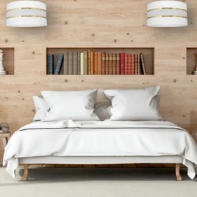 Lampadario a sospensione con supporto rigido HELEN 3xE27/15W/230V bianco/oro