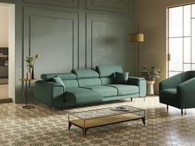 Fusion divano con 3 sedute allungabili in tessuto smacchiabile T05 verde