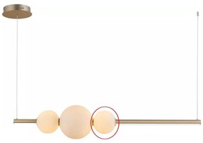 Azzardo - Vetro di ricambio per lampadario SANDRA bianco - piccolo diametro 15 cm