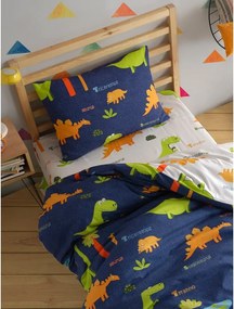 Set copripiumino e federa da bambini blu per letto singolo 140x200 cm Dinolar – Mijolnir