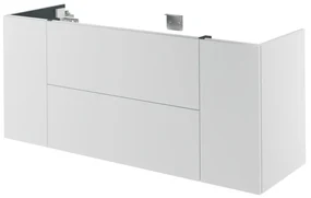 Mobile da bagno sotto lavabo SENSEA Neo bianco laccato L 150 x H 64 x P 48 cm 2 cassetti 2 ante, lavabo non incluso