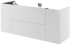 Mobile da bagno sotto lavabo Neo bianco laccato L 150 x H 64 x P 48 cm 2 cassetti 2 ante, lavabo non incluso