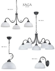 Jupiter 1490 - Lampadario a sospensione con catena SAGA 3xE27/60W/230V