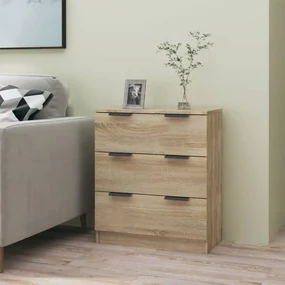 Credenza rovere sonoma 60x30x70 cm in legno multistrato