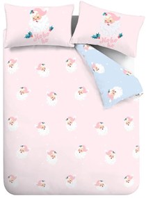 Set copripiumino e federa rosa per letto matrimoniale 200x200 cm Vintage Christmas Santa – Catherine Lansfield