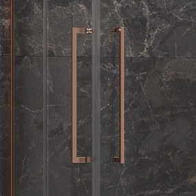 Box doccia 70x70 colore oro rosa battente | KT1000GR - KAMALU