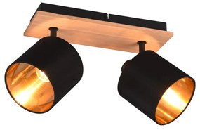 Faretto nero/di colore naturale ø 12 cm Tommy – Reality