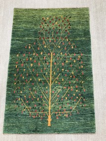Gashguli Tappeto 100 x 140 Verde (Iran) Annodato A Mano