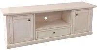 Porta tv 2 ante 1 cassetto legno bianco anticato 160x46x56 - Mobili 2G