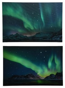 Quadro aurora boreale Decoris (58 X 4 X 38 CM)