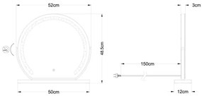 Globo 84038 - Specchio LED dimmerabile con retroilluminazione RIVAS LED/10W/230V 12x48,5 cm