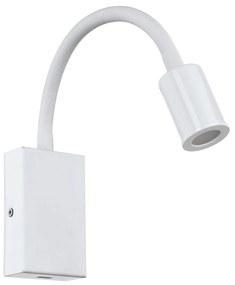 Applique Moderna Tazzoli Acciaio Bianco Luce Led Integrato 3,8W