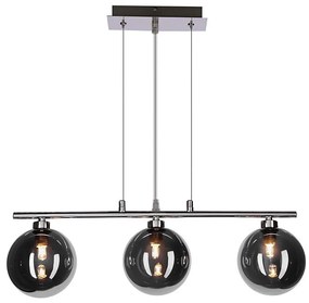 Lampadario a sospensione su cavo SOMUL 3xG9/20W/230V nero fumé