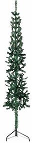 Albero Natale Artificiale Sottile A Metà Supporto Verde 180 Cm /