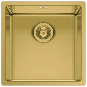 Lavello sottotop 1 vasca PYRAMIS Astris inox L 40 x L 40 cm oro