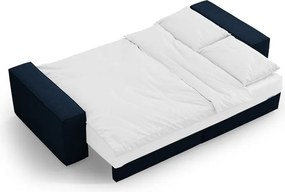 Divano letto blu scuro in tessuto bouclé 247 cm Jodie - Micadoni Home