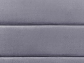 Letto matrimoniale con contenitore velluto grigio scuro 140 x 200 cm ROUEN Beliani