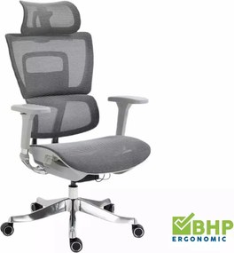 Sedia da ufficio Winner Lux ergonomica grigia – 64x51x114 cm