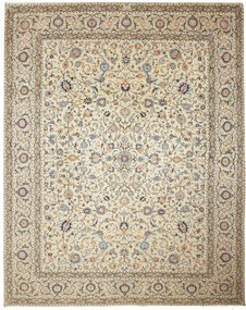 Kashan Tappeto 320x410 Beige (Iran) Annodato A Mano