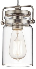 Elstead KL-BRINLEY-MP-NI - Lampadario su corda BRINLEY 1xE27/60W/230V cromo opaco