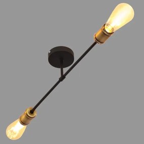Lampadario a plafone CAMBRIDGE 2xE27/15W/230V nero/oro