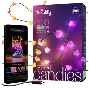 Twinkly TWKH200RGB-G - LED RGB Dimmerabile Catena natalizia 200xLED 14 m USB Wi-Fi