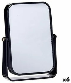 Specchio Ingranditore Nero Cristallo Plastica 2,5 x 19,5 x 16 cm (6 Unità)