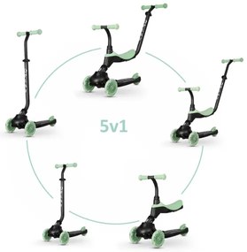 QPlay - Per bambini scooter 5in1 SEMA verde