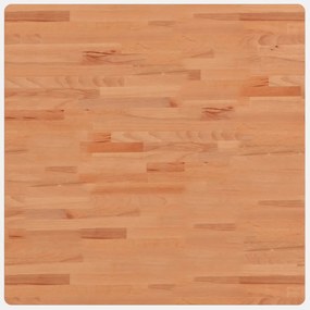 Piano per tavolo 80x80x1,5 cm quadrato legno massello di faggio