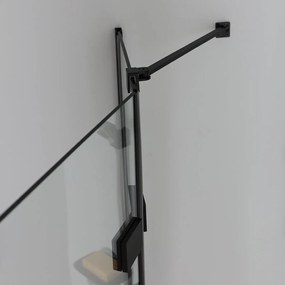 Box Doccia Nero Opaco 70X70 Con Ante Battenti Senza Telaio | Lion