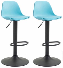Set Di 2 Sgabelli Da Bar Kiel İn Plastica: Stile Contemporaneo E Comfort Eccezionale / Schwarz / Blau