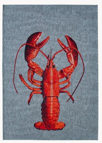 Tappeto jacquard a tessitura piatta Lobster