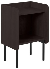 Comodino nero in rovere con ripiani Wrap - Bonami Selection