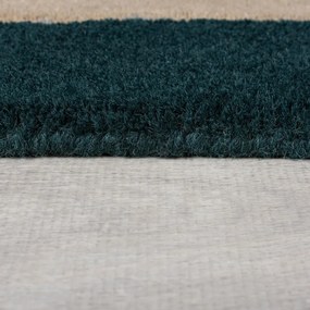 Tappeto in lana verde scuro tessuto a mano 120x180 cm Labyrinth Shaped - Flair Rugs