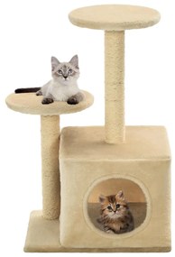 Albero Per Gatti Con Pali Tiragraffi İn Sisal 60 Cm Beige /