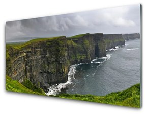 Quadro acrilico Paesaggio dell'acqua della roccia della baia 100x50 cm