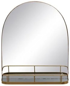 Specchio da parete 40 x 12 x 46,5 cm Dorato Metallo