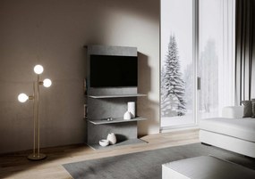 Porta TV Loki antracite spatolato, B