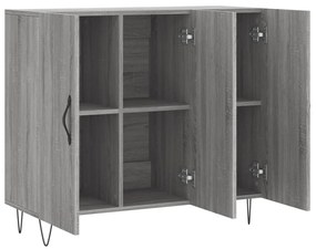 Credenza grigio sonoma 90x34x80 cm in legno multistrato