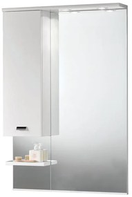 Specchio con illuminazione integrata bagno rettangolare Rimini H 108 x P 18.5 cm bianco